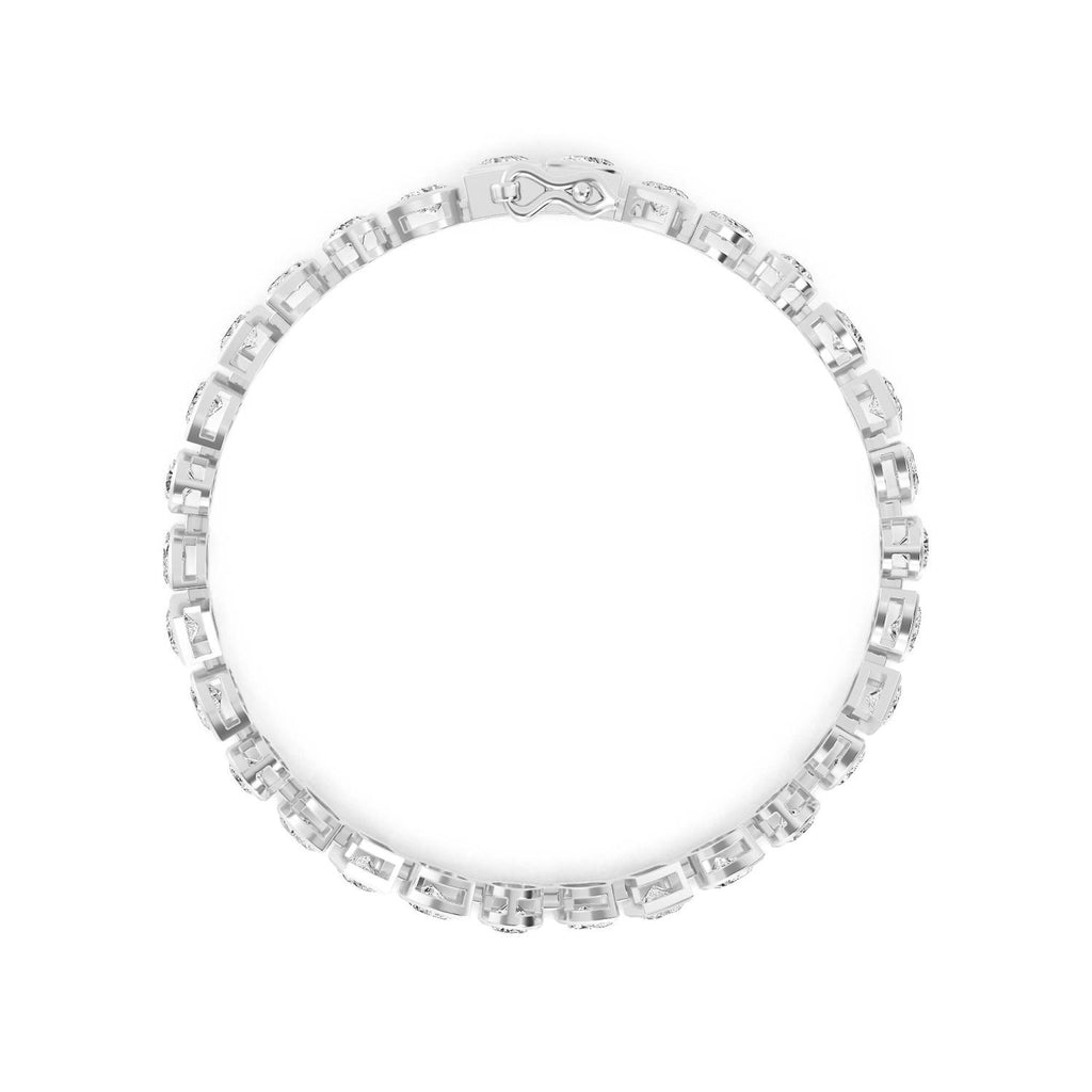14K White Gold Lab Grown Diamond BRACELET 6.68 ctw SJBR20202MS-0.20CT-7IN