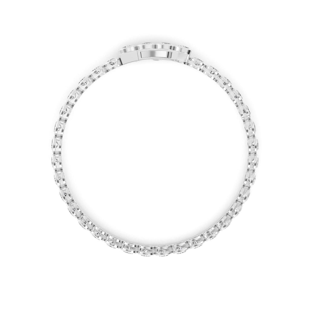 9K White Gold Lab Grown Diamond BRACELET 5.28 ctw SJBR20337OV-0.15PT-7IN