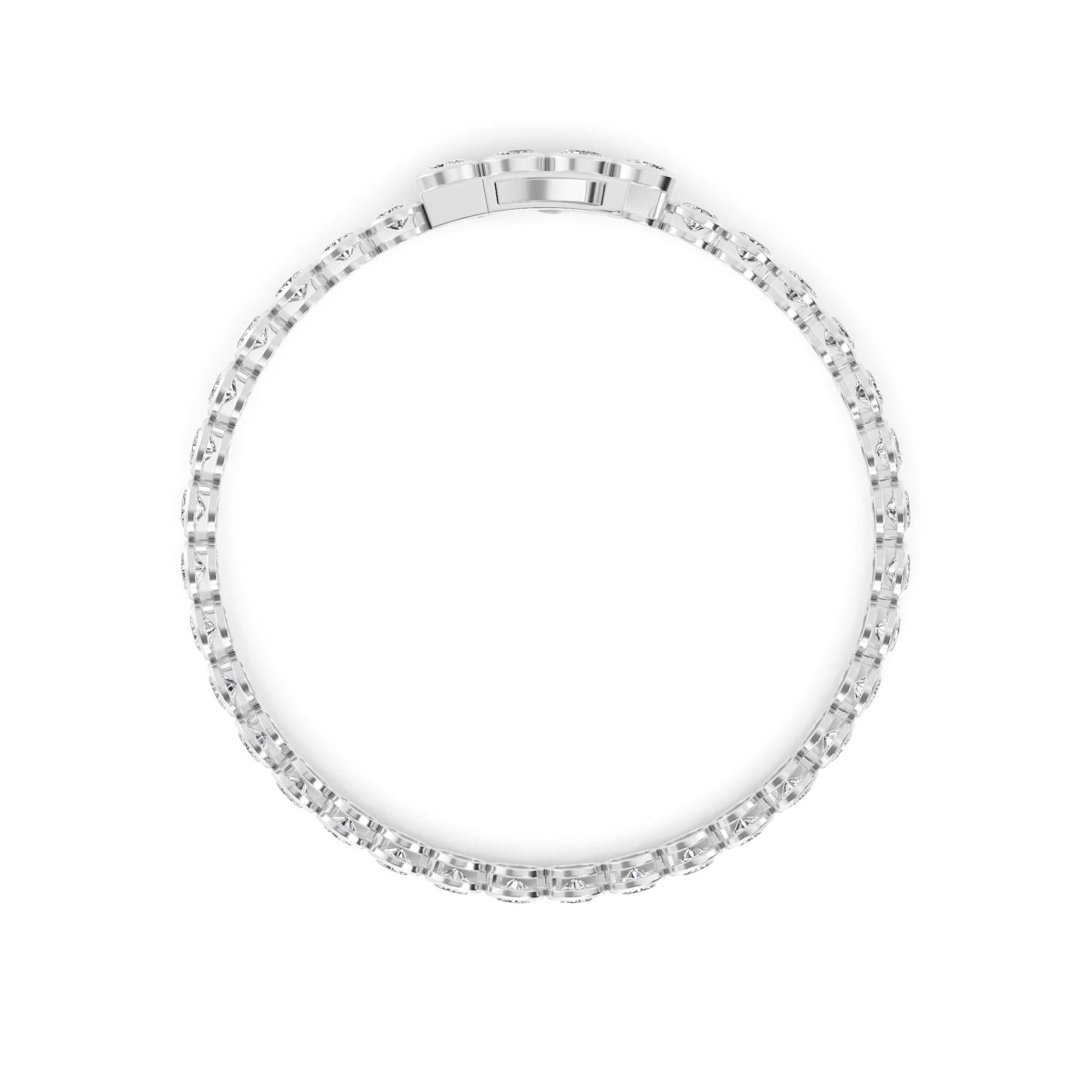 9K White Gold Lab Grown Diamond BRACELET 5.28 ctw SJBR20337OV-0.15PT-7IN