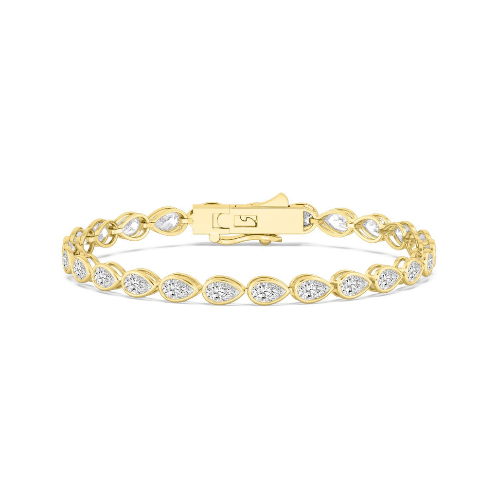 10K Yellow Gold Lab Grown Diamond BRACELET 6.96 ctw SJBR20337PE-0.28PT-7IN