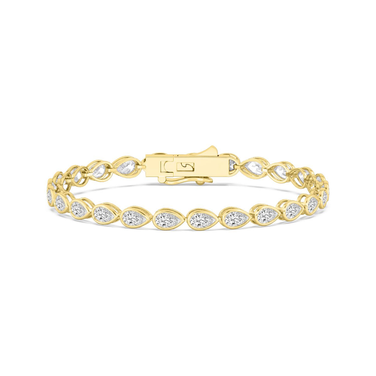 10K Yellow Gold Lab Grown Diamond BRACELET 6.96 ctw SJBR20337PE-0.28PT-7IN
