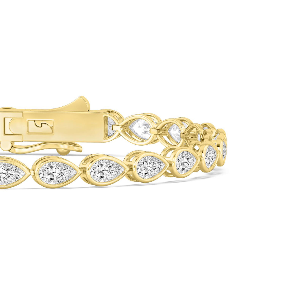 10K Yellow Gold Lab Grown Diamond BRACELET 6.96 ctw SJBR20337PE-0.28PT-7IN