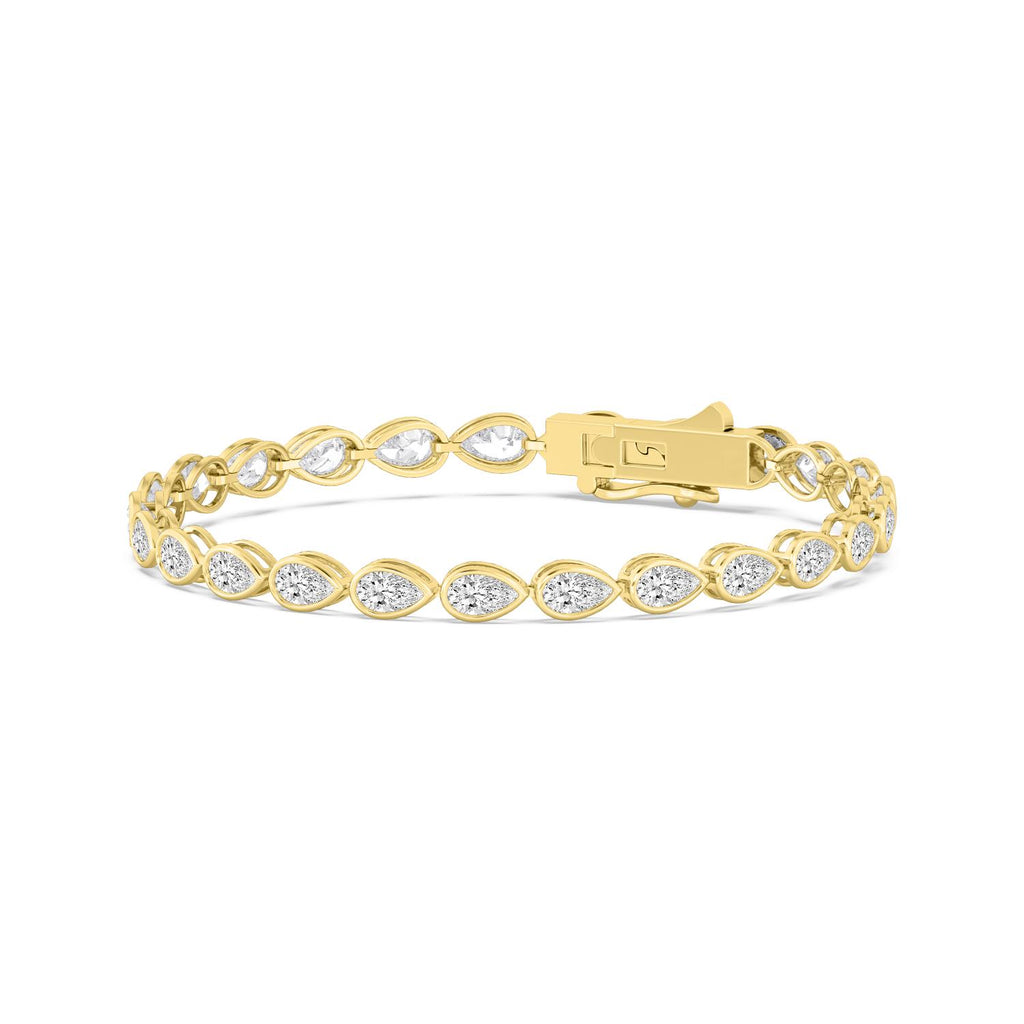 10K Yellow Gold Lab Grown Diamond BRACELET 6.96 ctw SJBR20337PE-0.28PT-7IN