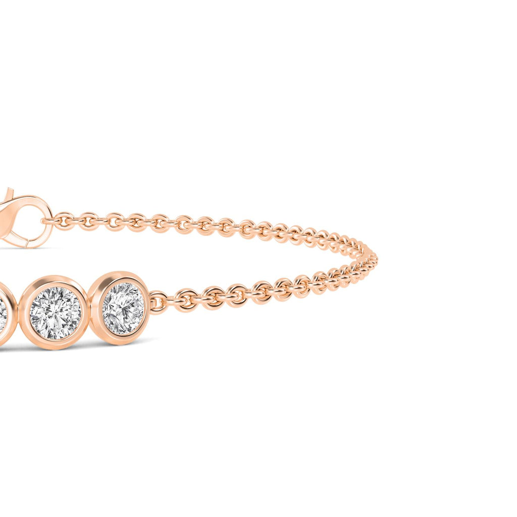9K Rose Gold Lab Grown Diamond BRACELET 1.10 ctw SJBR20351-1.00CT