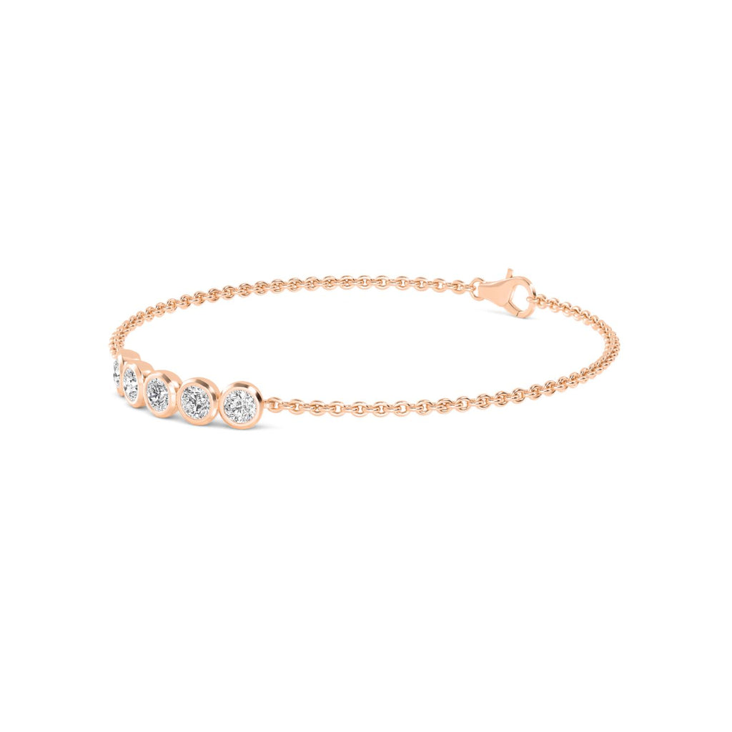 9K Rose Gold Lab Grown Diamond BRACELET 1.10 ctw SJBR20351-1.00CT