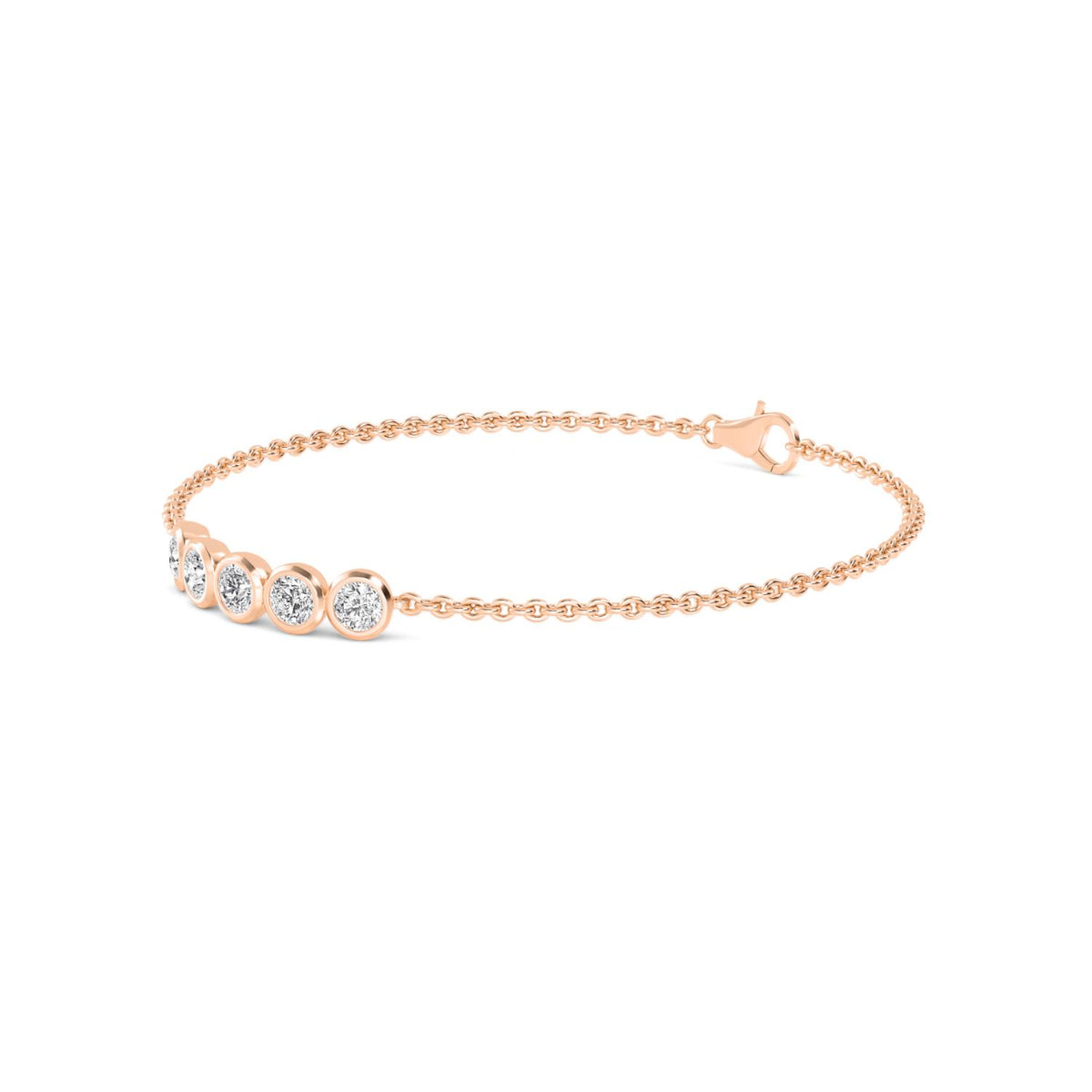 9K Rose Gold Lab Grown Diamond BRACELET 1.10 ctw SJBR20351-1.00CT