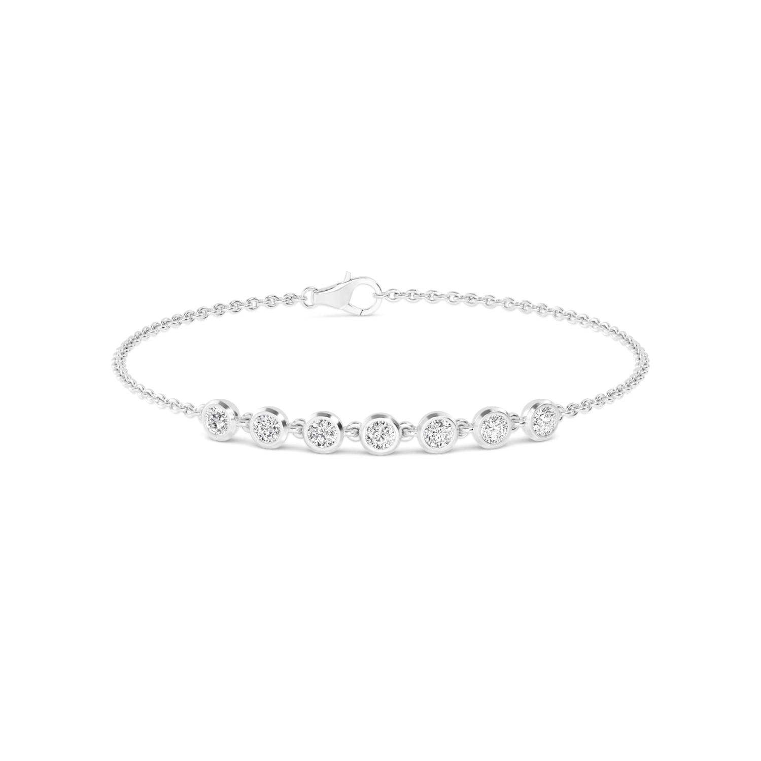 9K White Gold Lab Grown Diamond BRACELET 1.01 ctw SJBR20352-1.00CT