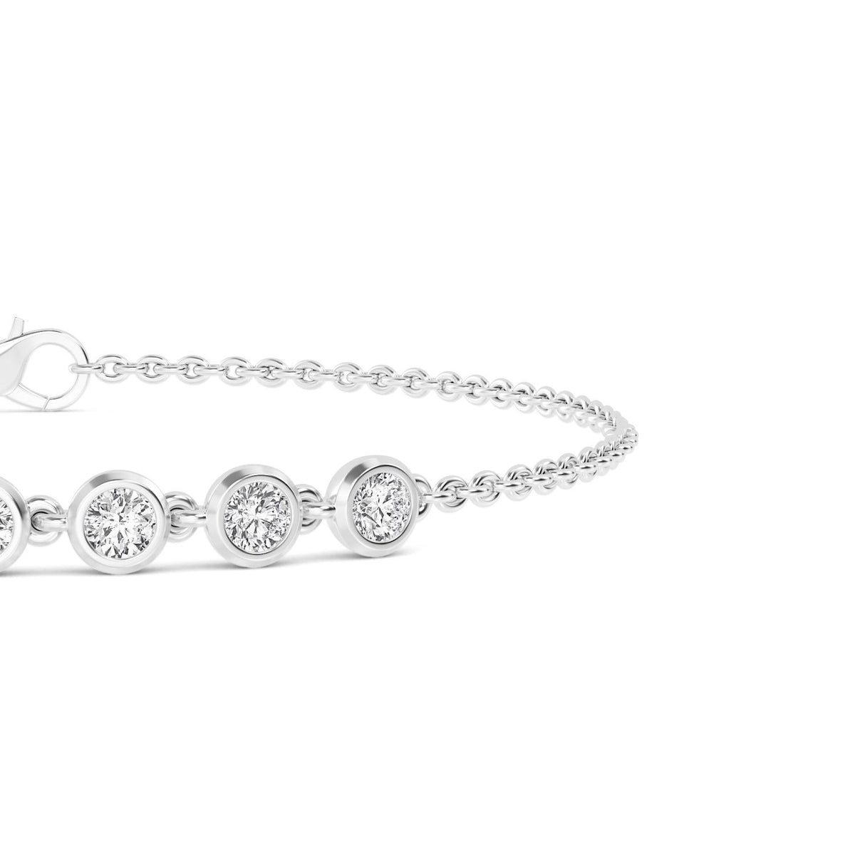 9K White Gold Lab Grown Diamond BRACELET 1.01 ctw SJBR20352-1.00CT