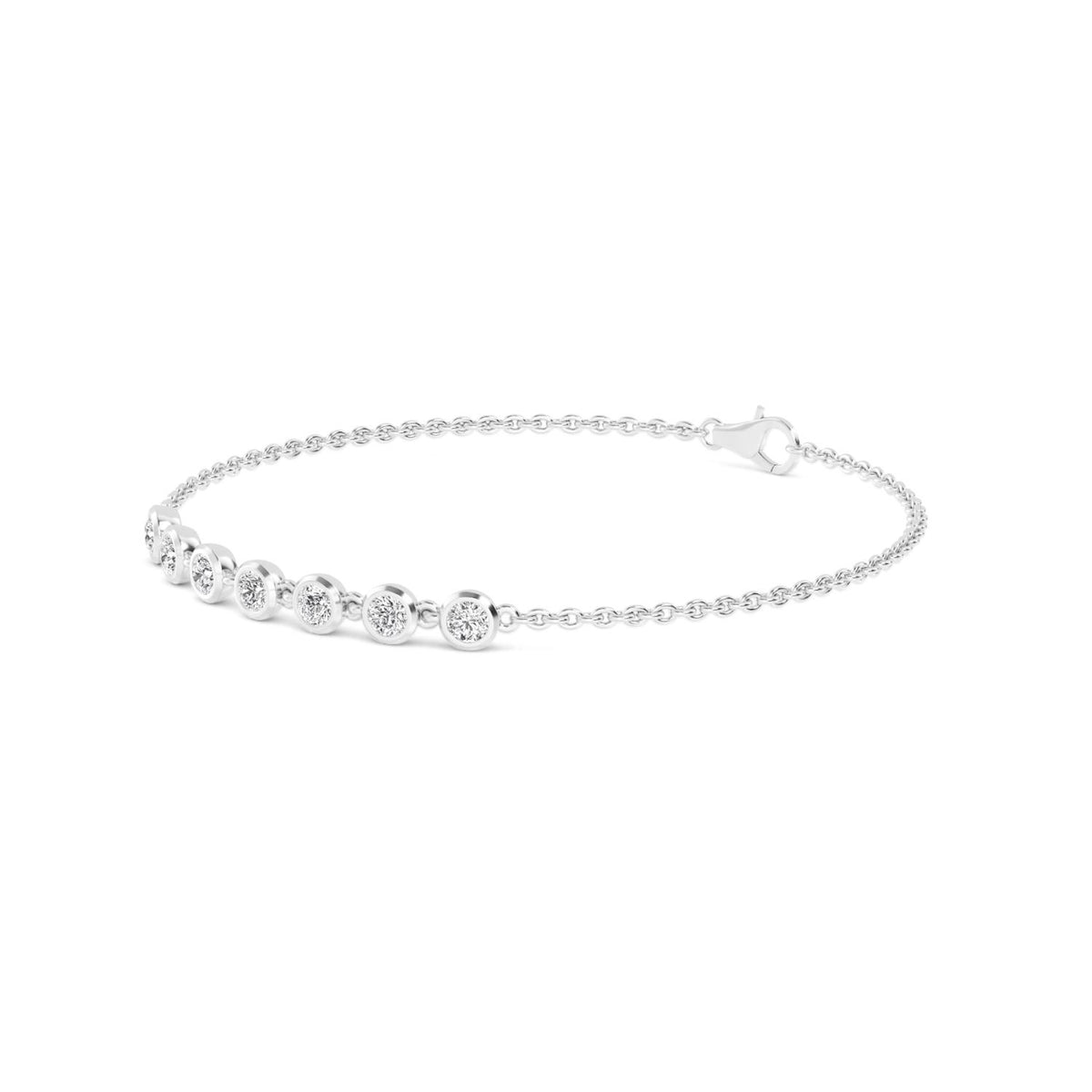 9K White Gold Lab Grown Diamond BRACELET 1.01 ctw SJBR20352-1.00CT