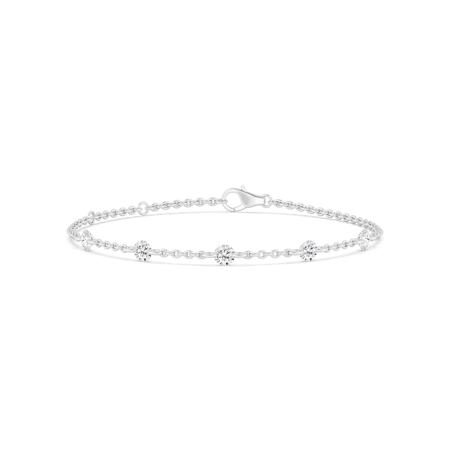 9K White Gold Lab Grown Diamond BRACELET 1.12 ctw SJBR20357-1.00CT