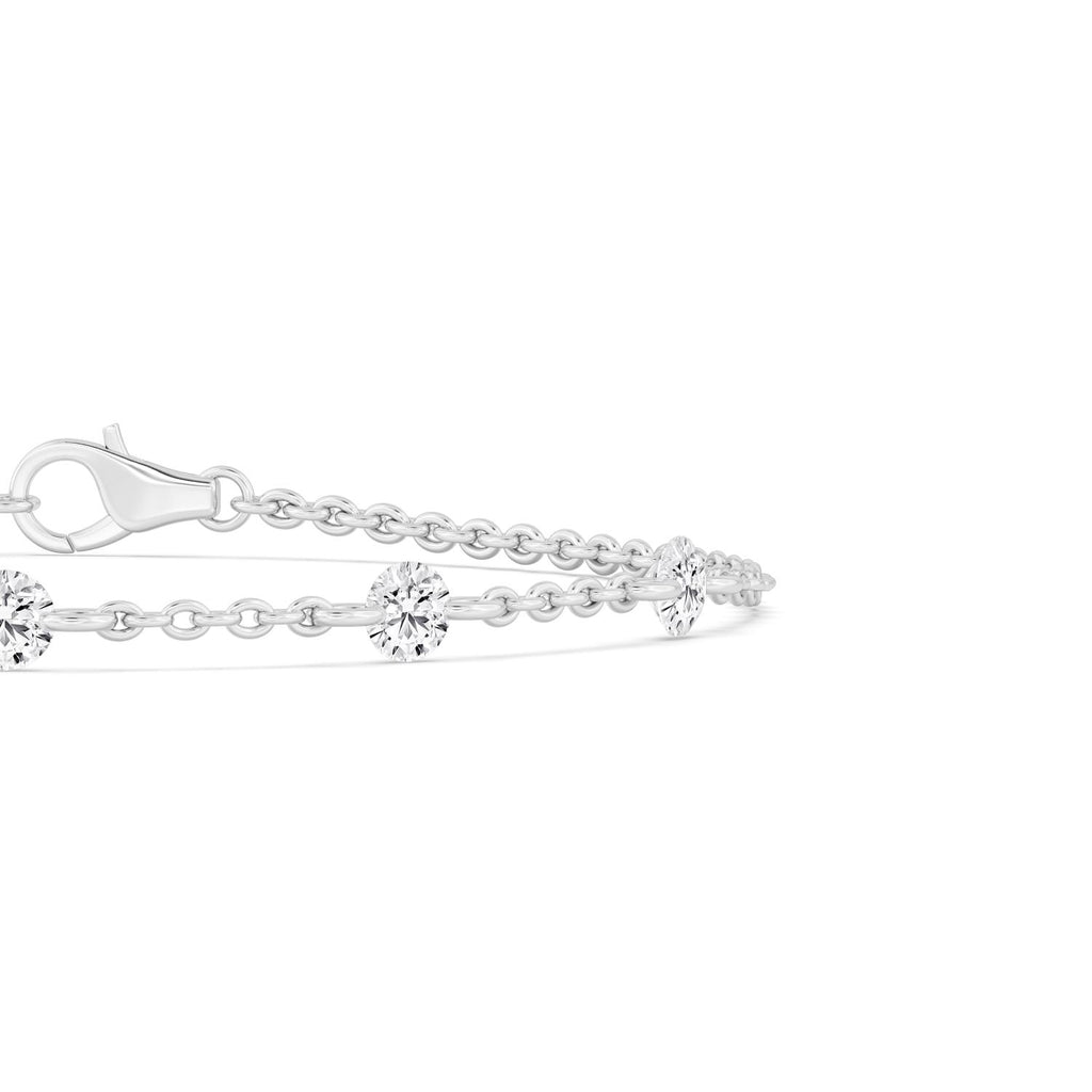 9K White Gold Lab Grown Diamond BRACELET 1.12 ctw SJBR20357-1.00CT