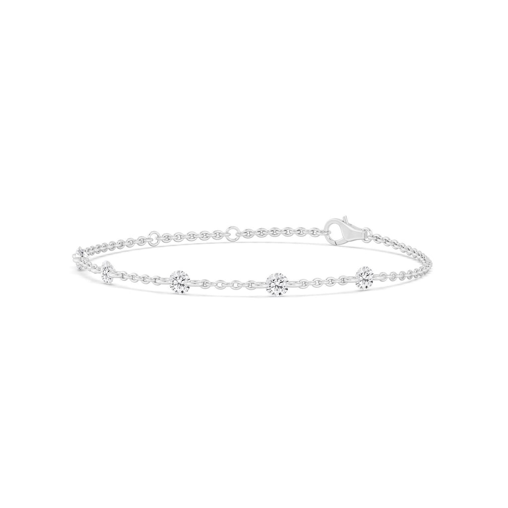 9K White Gold Lab Grown Diamond BRACELET 1.12 ctw SJBR20357-1.00CT