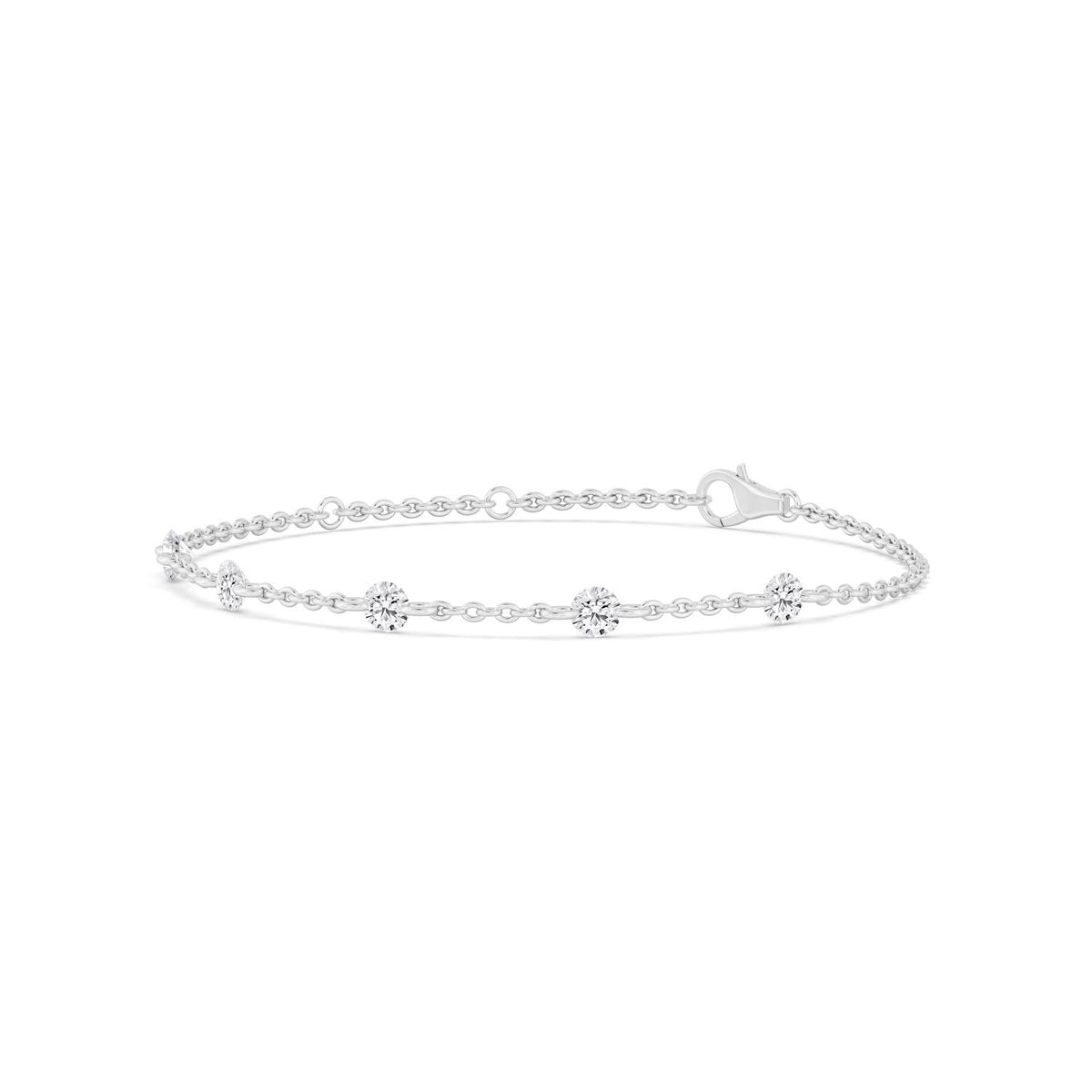 9K White Gold Lab Grown Diamond BRACELET 1.12 ctw SJBR20357-1.00CT