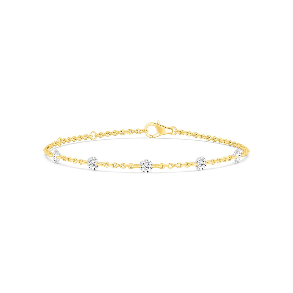 14K Yellow Gold Lab Grown Diamond BRACELET 1.12 ctw SJBR20357-1.00CT