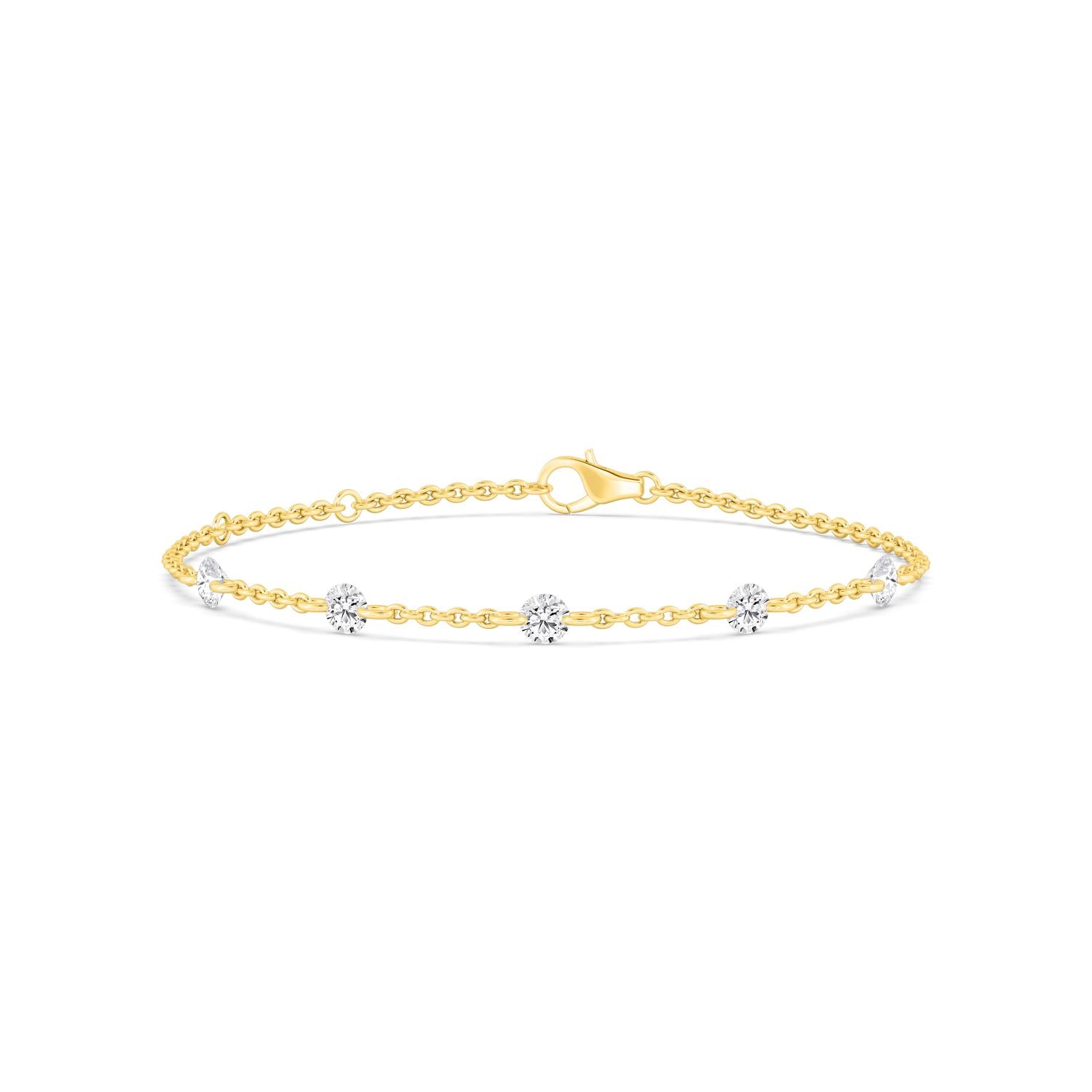 14K Yellow Gold Lab Grown Diamond BRACELET 1.12 ctw SJBR20357-1.00CT