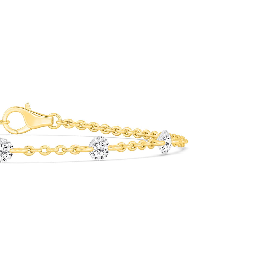 14K Yellow Gold Lab Grown Diamond BRACELET 1.12 ctw SJBR20357-1.00CT
