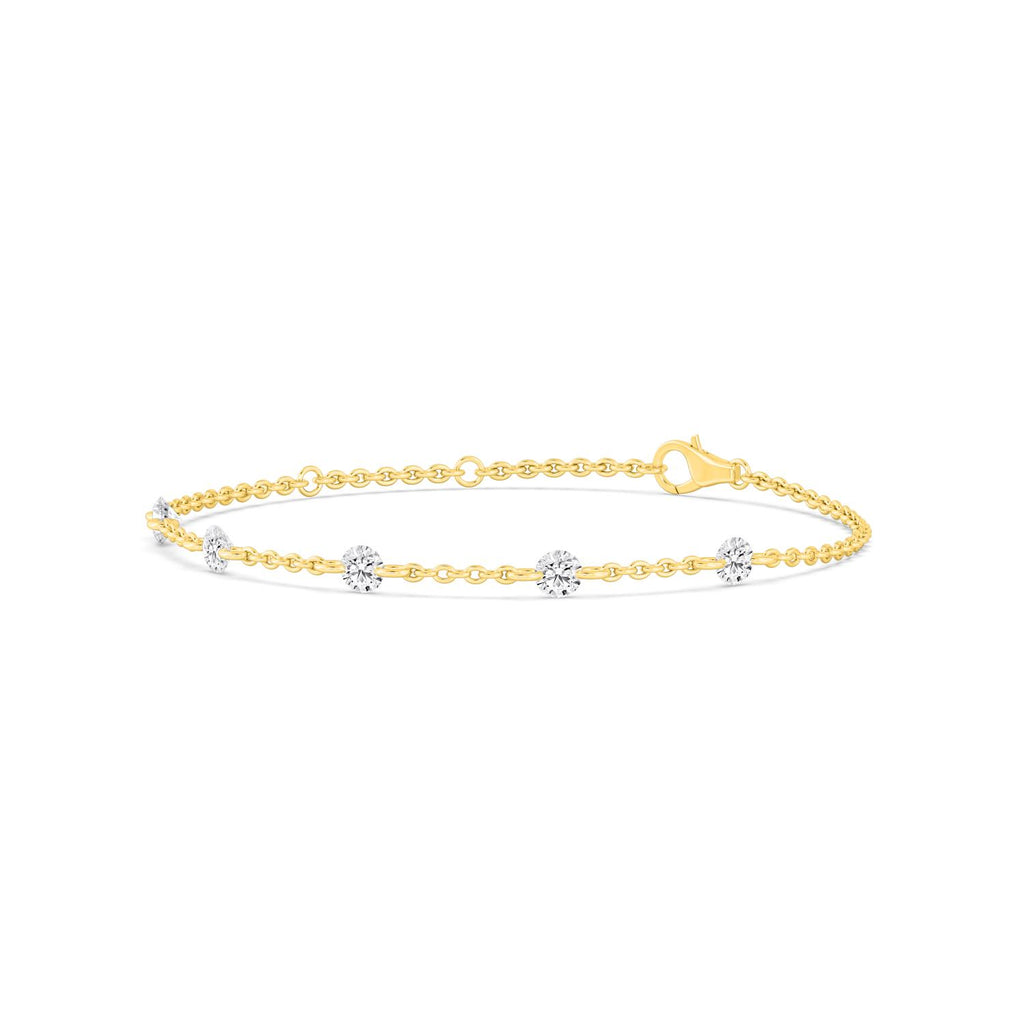 14K Yellow Gold Lab Grown Diamond BRACELET 1.12 ctw SJBR20357-1.00CT