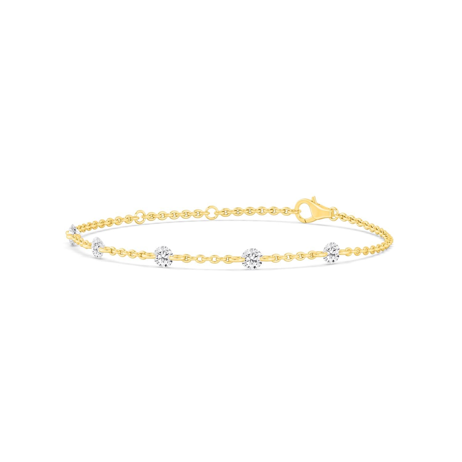 14K Yellow Gold Lab Grown Diamond BRACELET 1.12 ctw SJBR20357-1.00CT