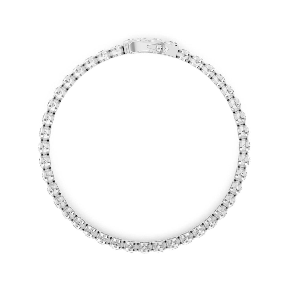 14K White Gold Lab Grown Diamond BRACELET 6.44 ctw SJBR20362OV-0.15PT-7IN