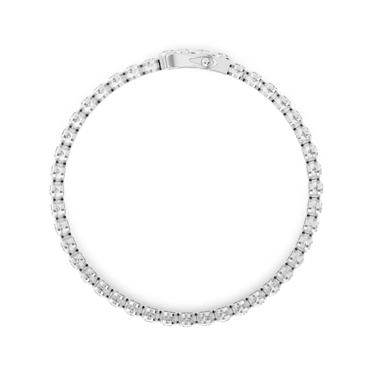 14K White Gold Lab Grown Diamond BRACELET 6.44 ctw SJBR20362OV-0.15PT-7IN