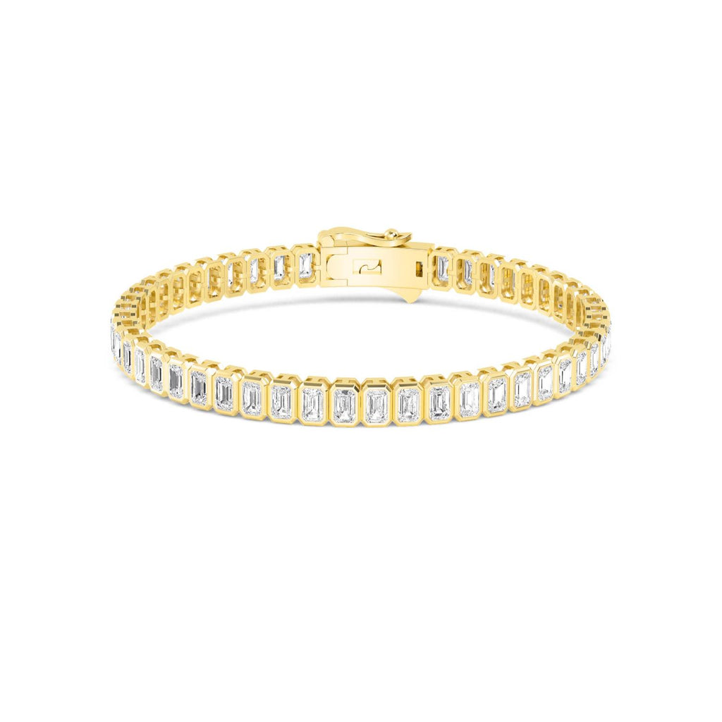 9K Yellow Gold Lab Grown Diamond BRACELET 5.49 ctw SJBR20362RDT-0.11PT-7IN