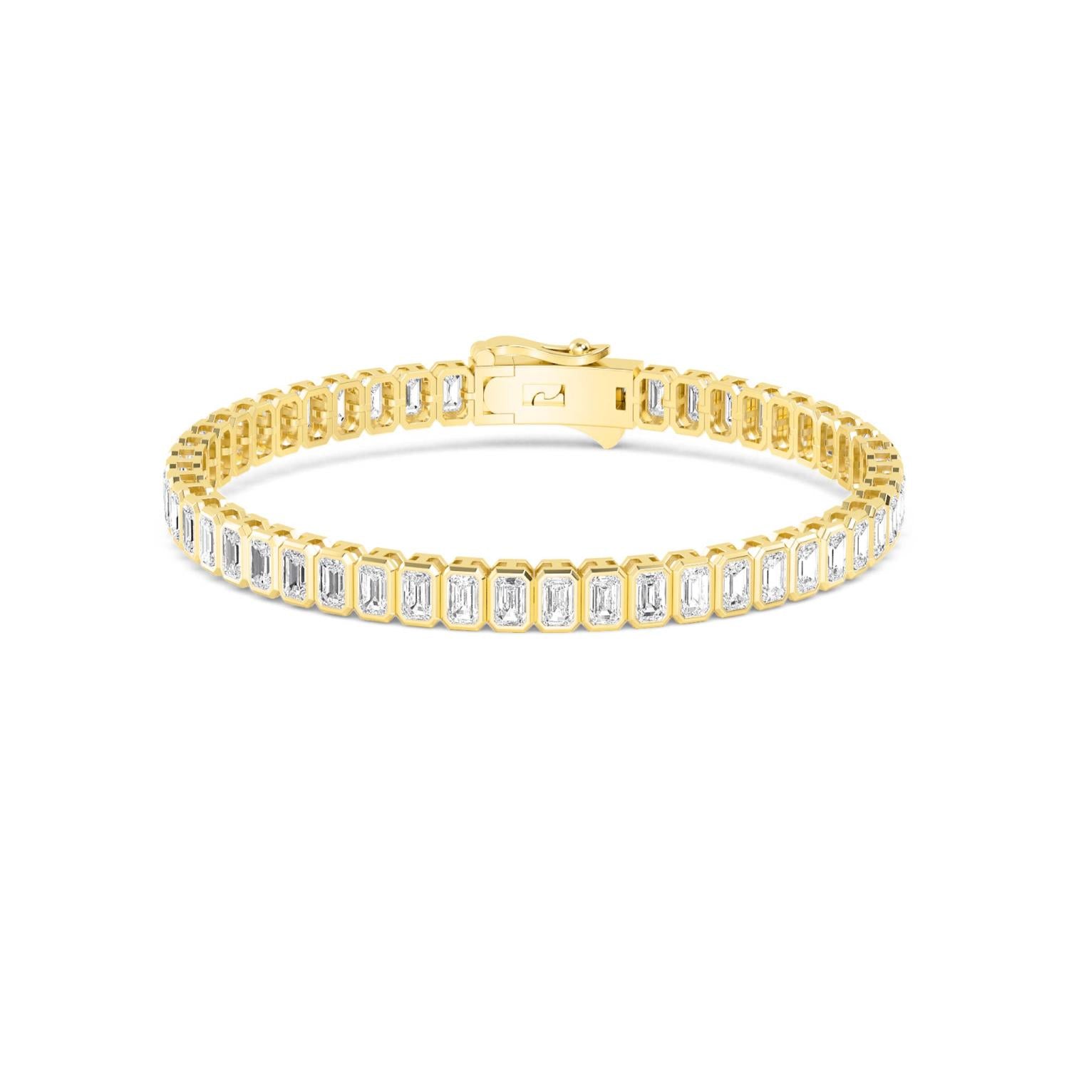 9K Yellow Gold Lab Grown Diamond BRACELET 5.49 ctw SJBR20362RDT-0.11PT-7IN