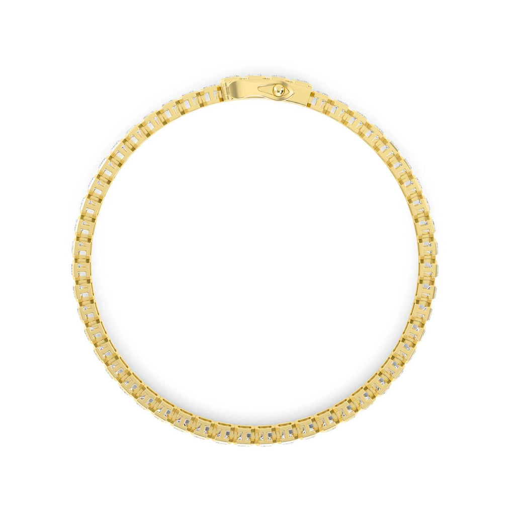 9K Yellow Gold Lab Grown Diamond BRACELET 5.49 ctw SJBR20362RDT-0.11PT-7IN