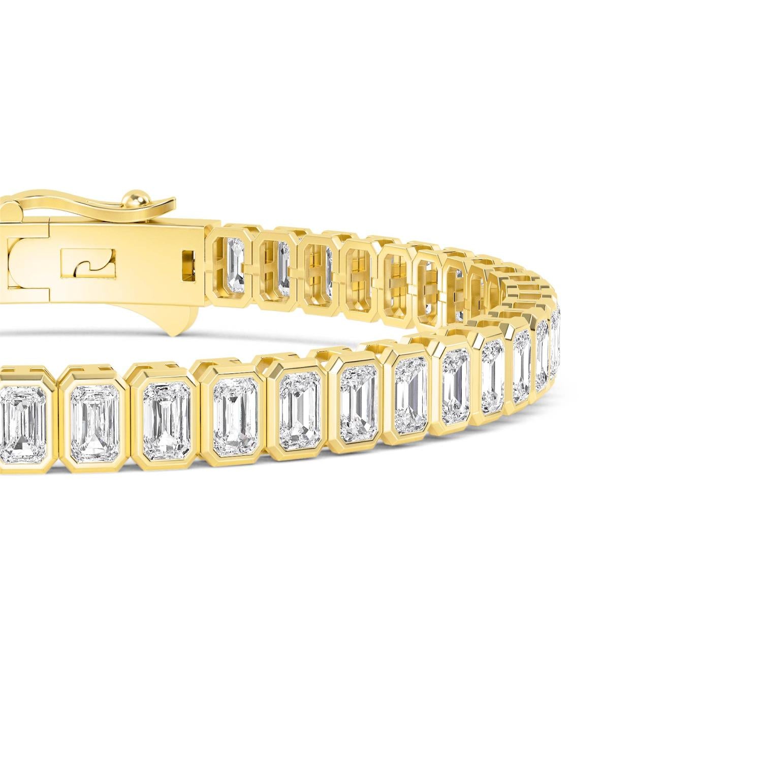 9K Yellow Gold Lab Grown Diamond BRACELET 5.49 ctw SJBR20362RDT-0.11PT-7IN