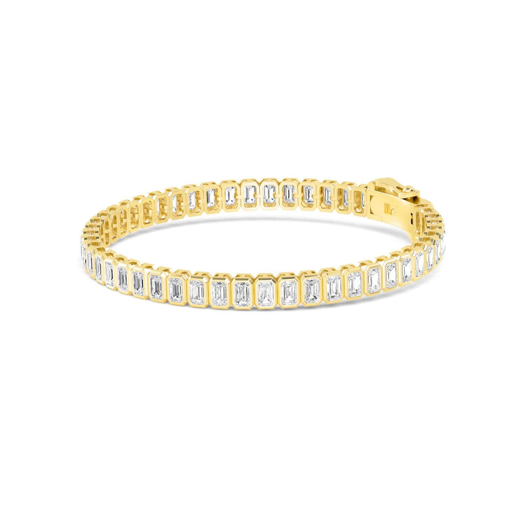 9K Yellow Gold Lab Grown Diamond BRACELET 5.49 ctw SJBR20362RDT-0.11PT-7IN