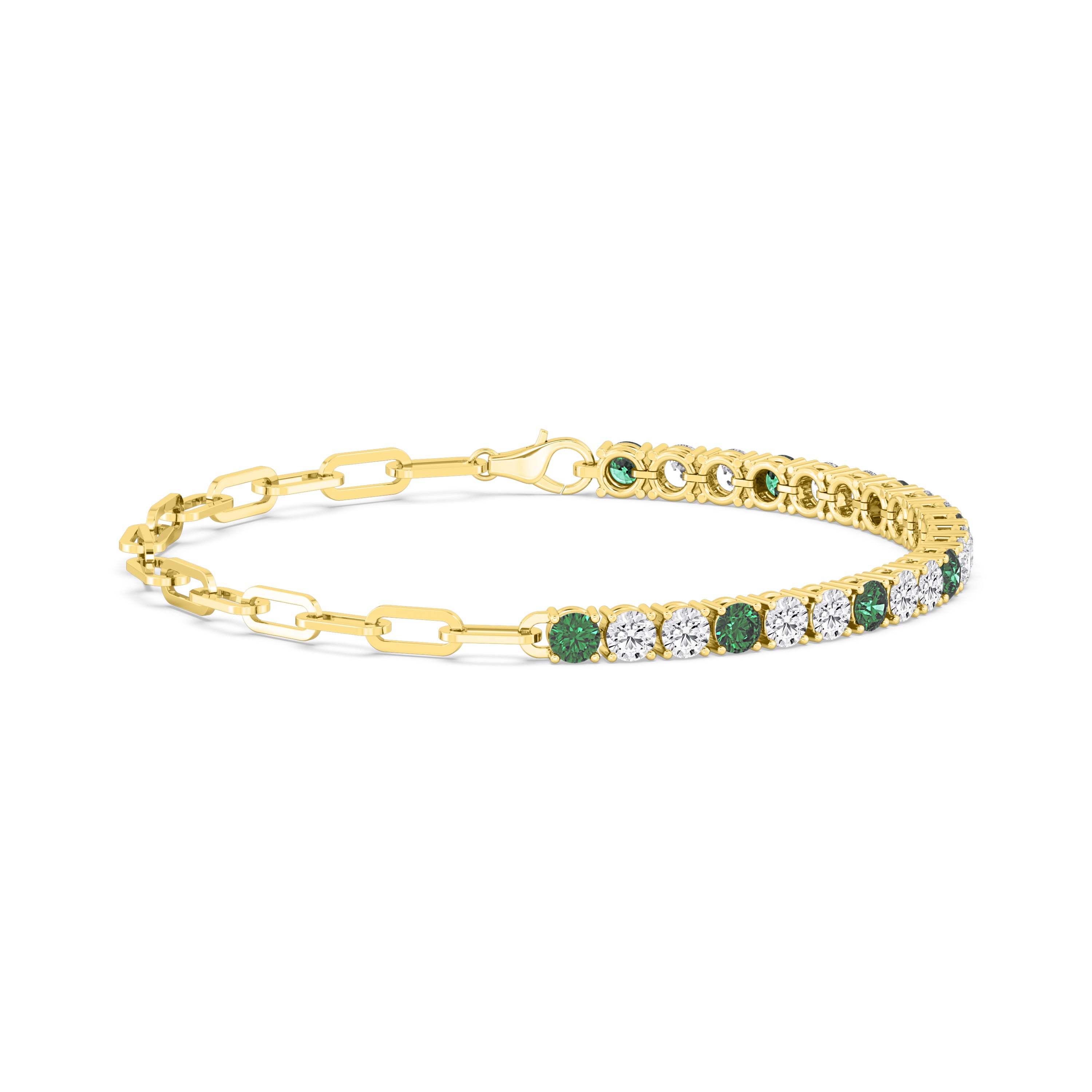 18K Yellow Gold Lab Grown Diamond Bracelet 4.43 ctw SJBR20463-4.63CT-7IN