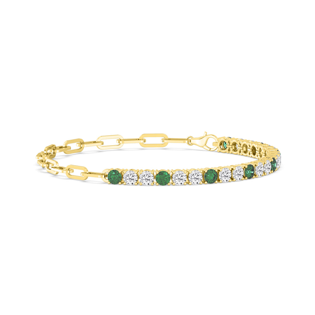 18K Yellow Gold Lab Grown Diamond Bracelet 4.43 ctw SJBR20463-4.63CT-7IN