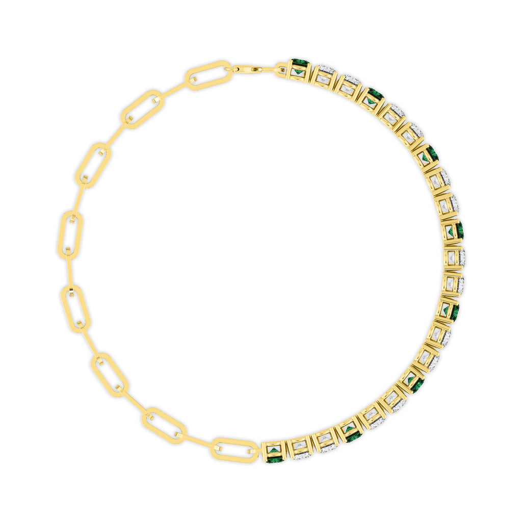 18K Yellow Gold Lab Grown Diamond Bracelet 4.43 ctw SJBR20463-4.63CT-7IN