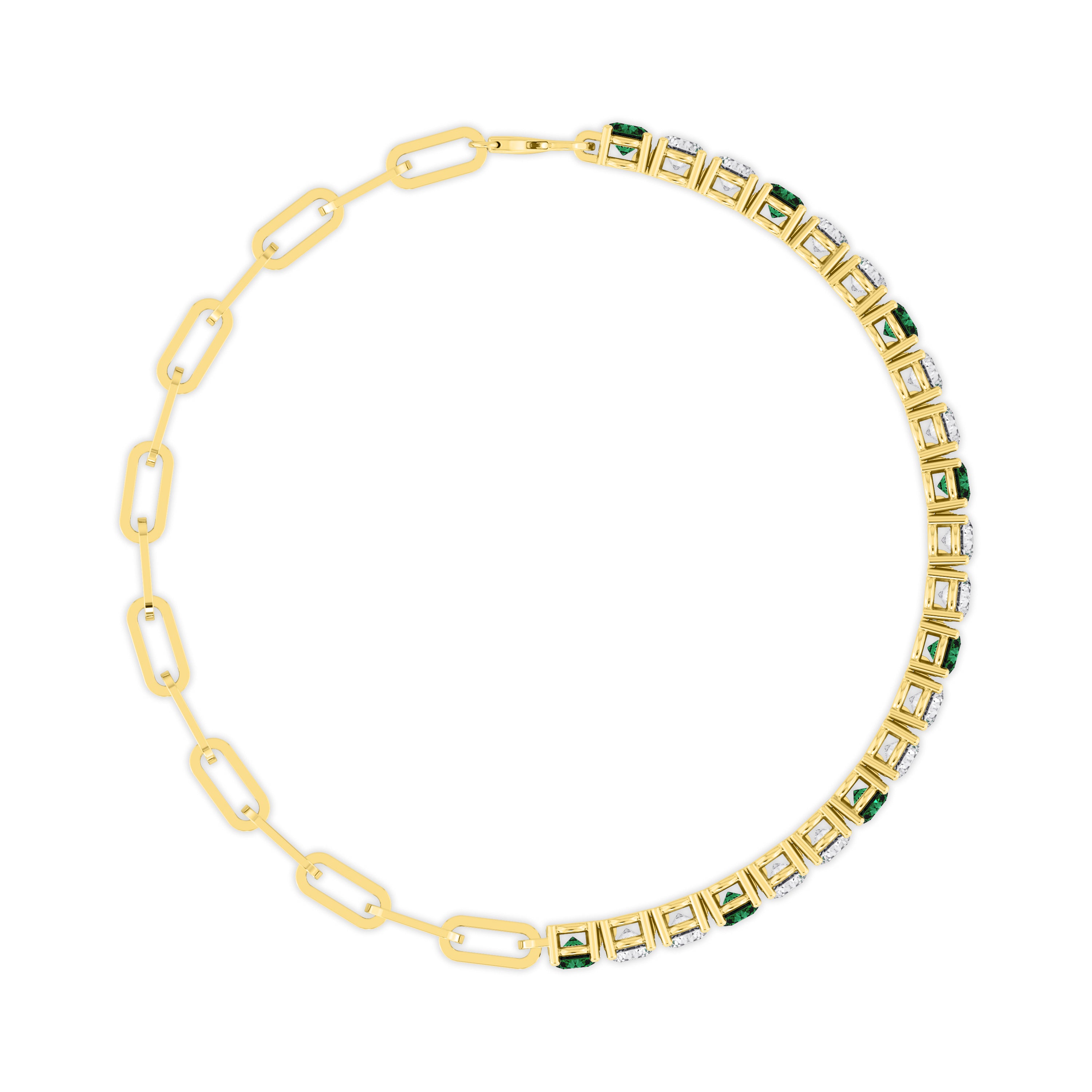 18K Yellow Gold Lab Grown Diamond Bracelet 4.43 ctw SJBR20463-4.63CT-7IN