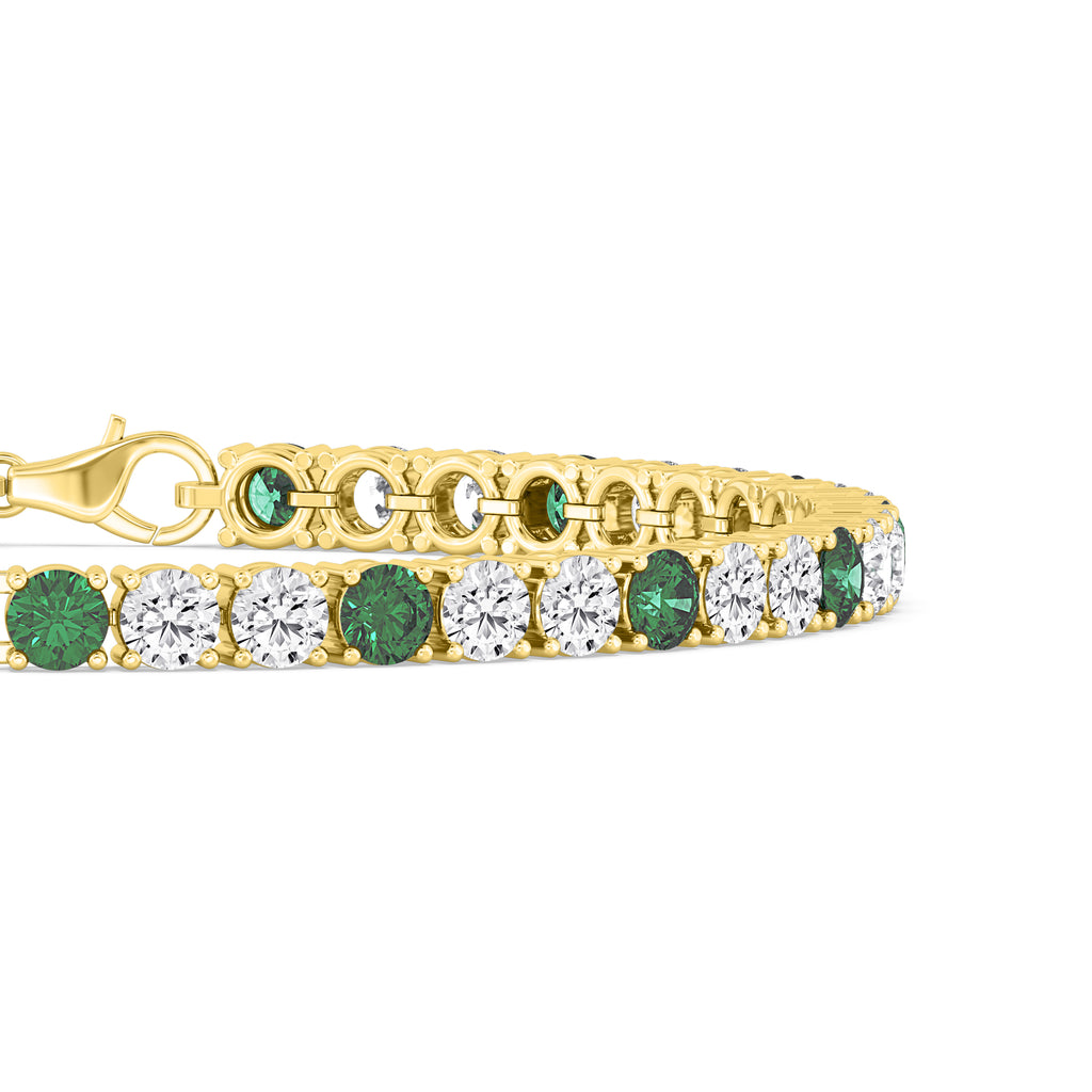 18K Yellow Gold Lab Grown Diamond Bracelet 4.43 ctw SJBR20463-4.63CT-7IN