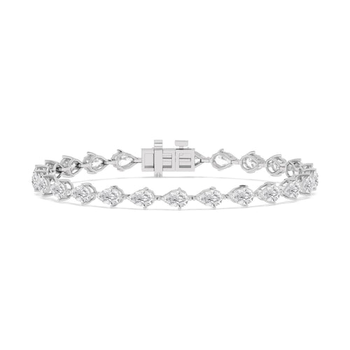 10K White Gold Lab Grown Diamond BRACELET 7.65 ctw SJBR20464SPE-0.30PT-7IN