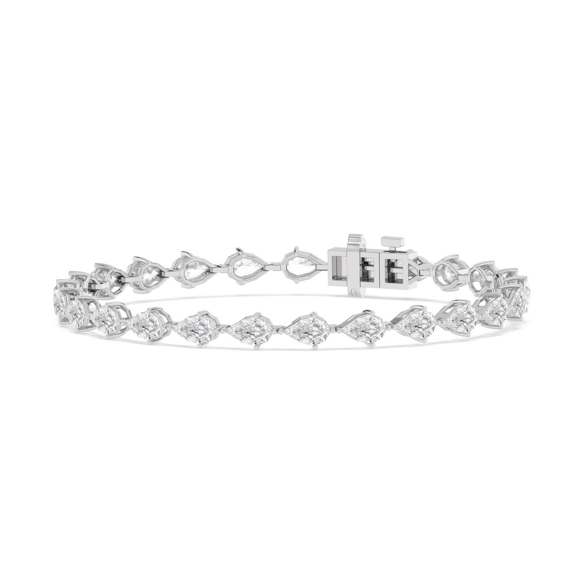 10K White Gold Lab Grown Diamond BRACELET 7.65 ctw SJBR20464SPE-0.30PT-7IN