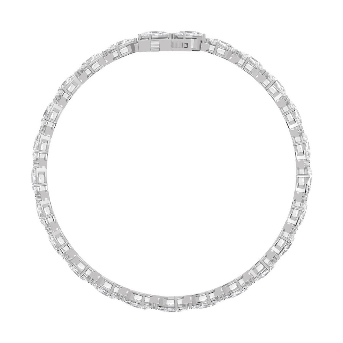 10K White Gold Lab Grown Diamond BRACELET 7.65 ctw SJBR20464SPE-0.30PT-7IN