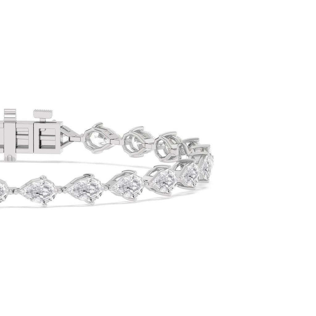 10K White Gold Lab Grown Diamond BRACELET 7.65 ctw SJBR20464SPE-0.30PT-7IN