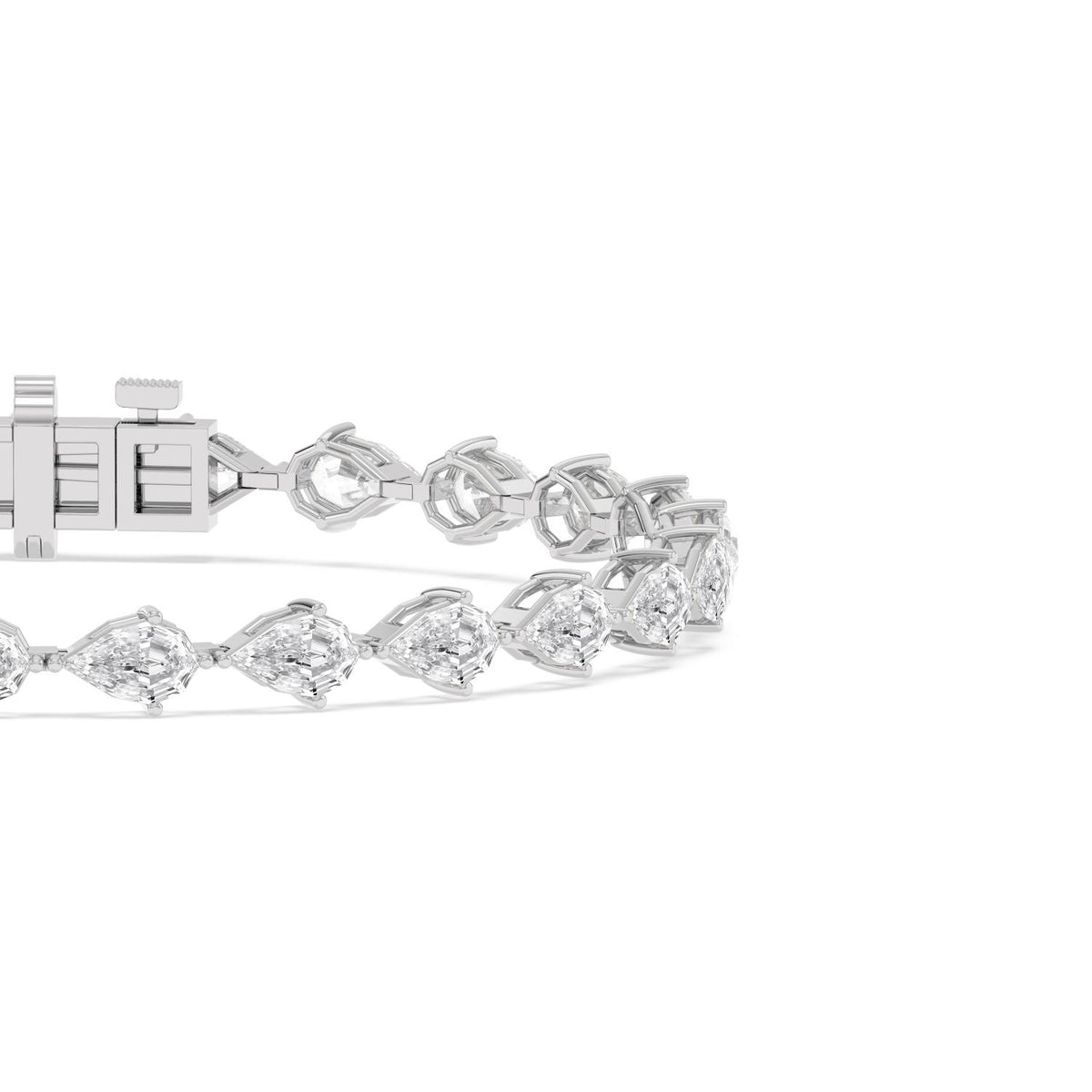 10K White Gold Lab Grown Diamond BRACELET 7.65 ctw SJBR20464SPE-0.30PT-7IN