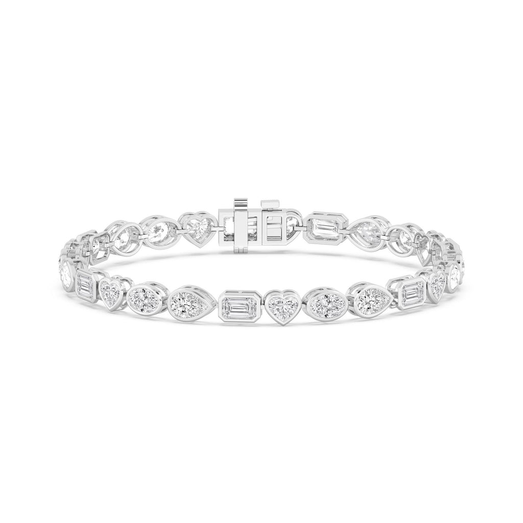 14K White Gold Lab Grown Diamond BRACELET 10.46 ctw SJBR20479MS-10.25CT-7IN