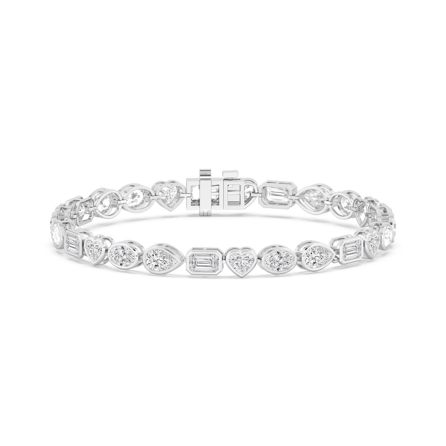 14K White Gold Lab Grown Diamond BRACELET 10.46 ctw SJBR20479MS-10.25CT-7IN