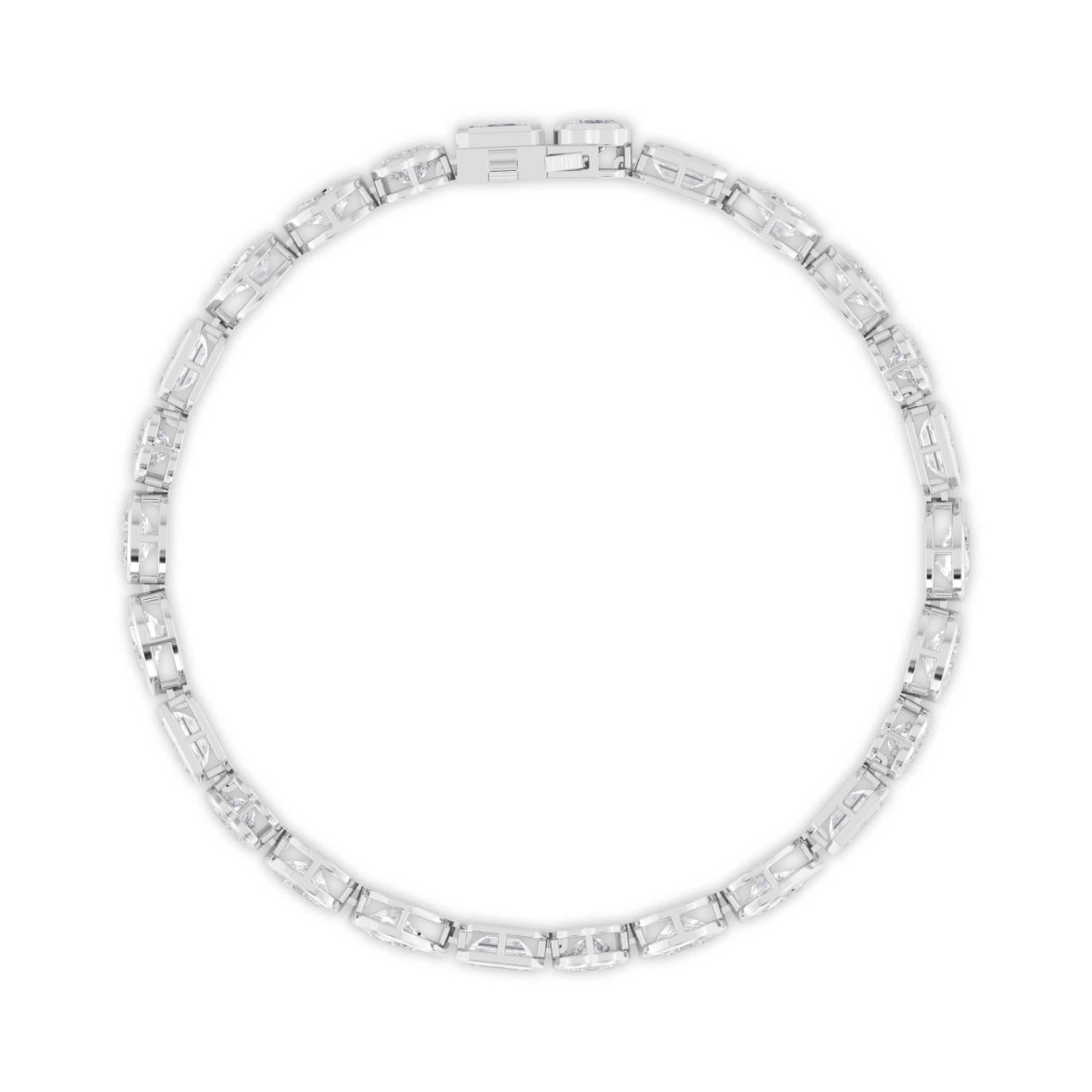 14K White Gold Lab Grown Diamond BRACELET 10.46 ctw SJBR20479MS-10.25CT-7IN
