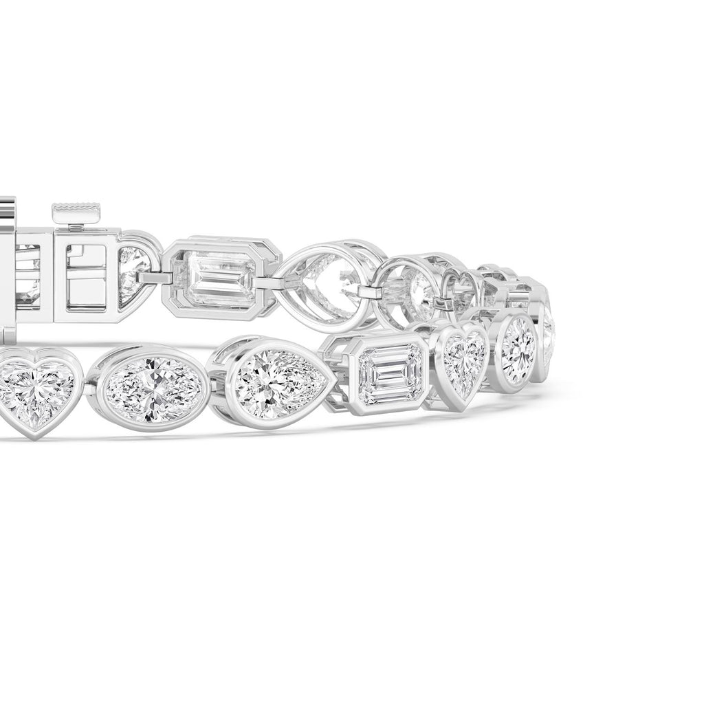 14K White Gold Lab Grown Diamond BRACELET 10.46 ctw SJBR20479MS-10.25CT-7IN