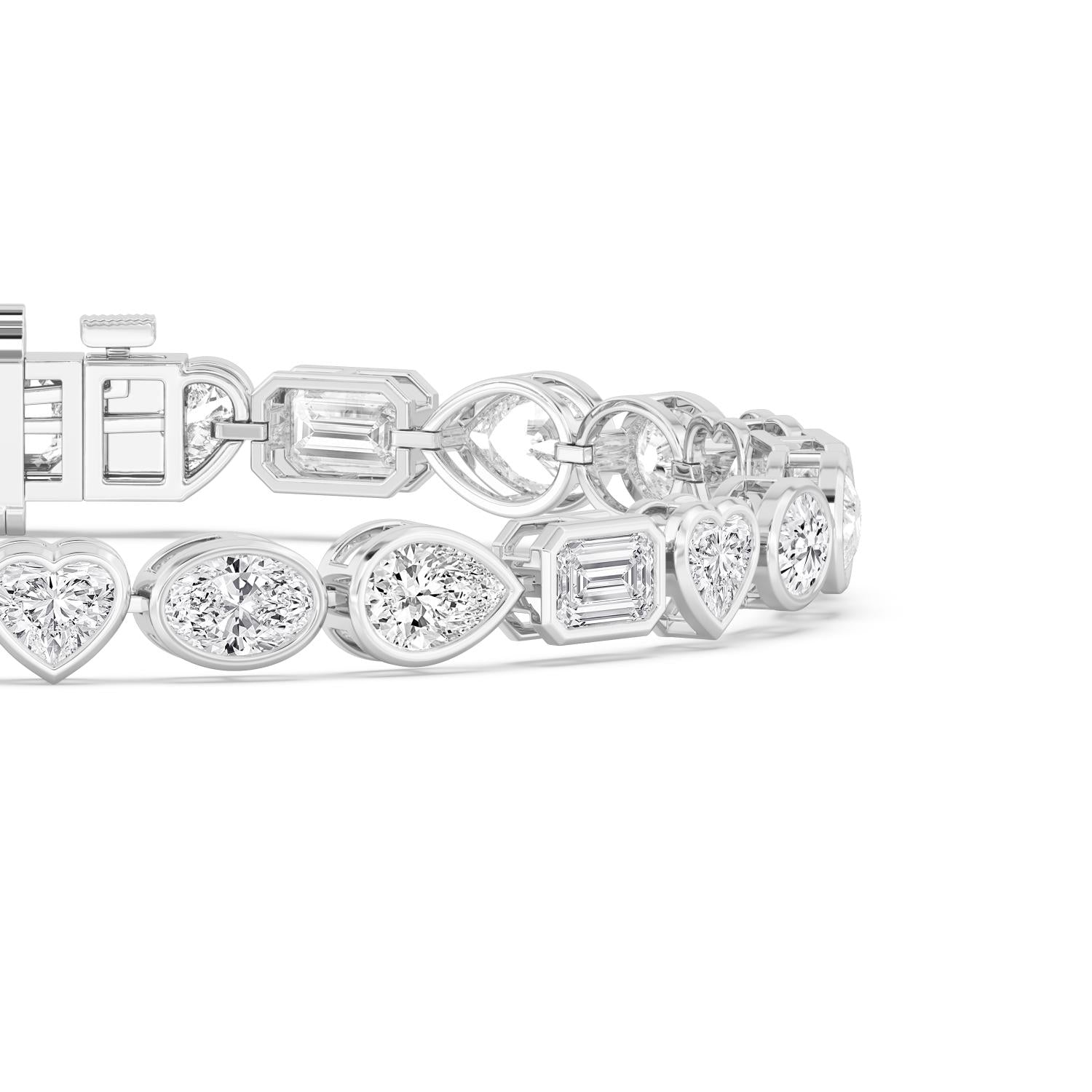 14K White Gold Lab Grown Diamond BRACELET 10.46 ctw SJBR20479MS-10.25CT-7IN
