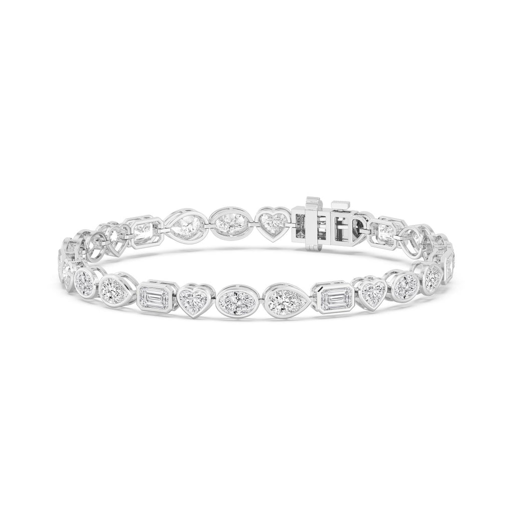 14K White Gold Lab Grown Diamond BRACELET 10.46 ctw SJBR20479MS-10.25CT-7IN