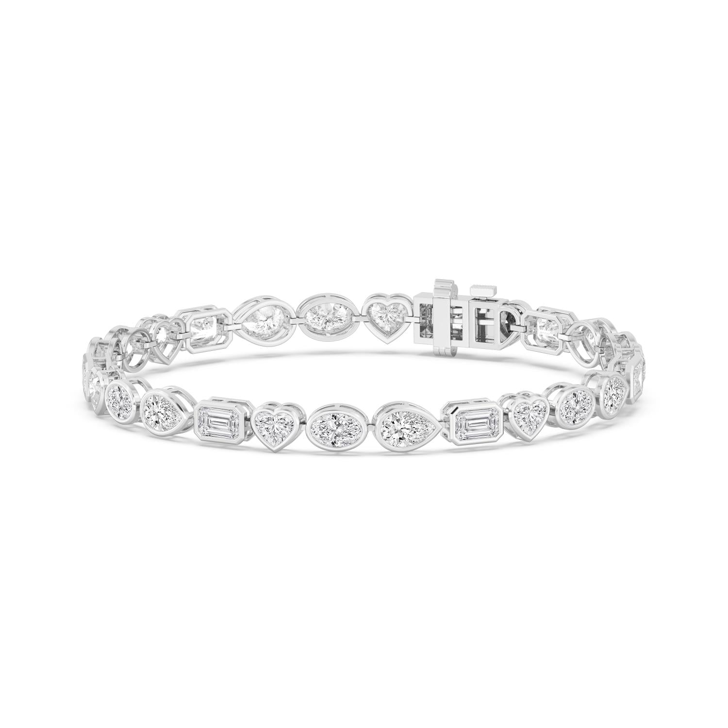 14K White Gold Lab Grown Diamond BRACELET 10.46 ctw SJBR20479MS-10.25CT-7IN