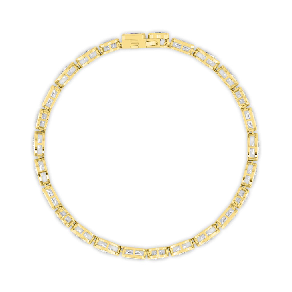 9K Yellow Gold Lab Grown Diamond BRACELET 10.46 ctw SJBR20479MS-10.25CT-7IN