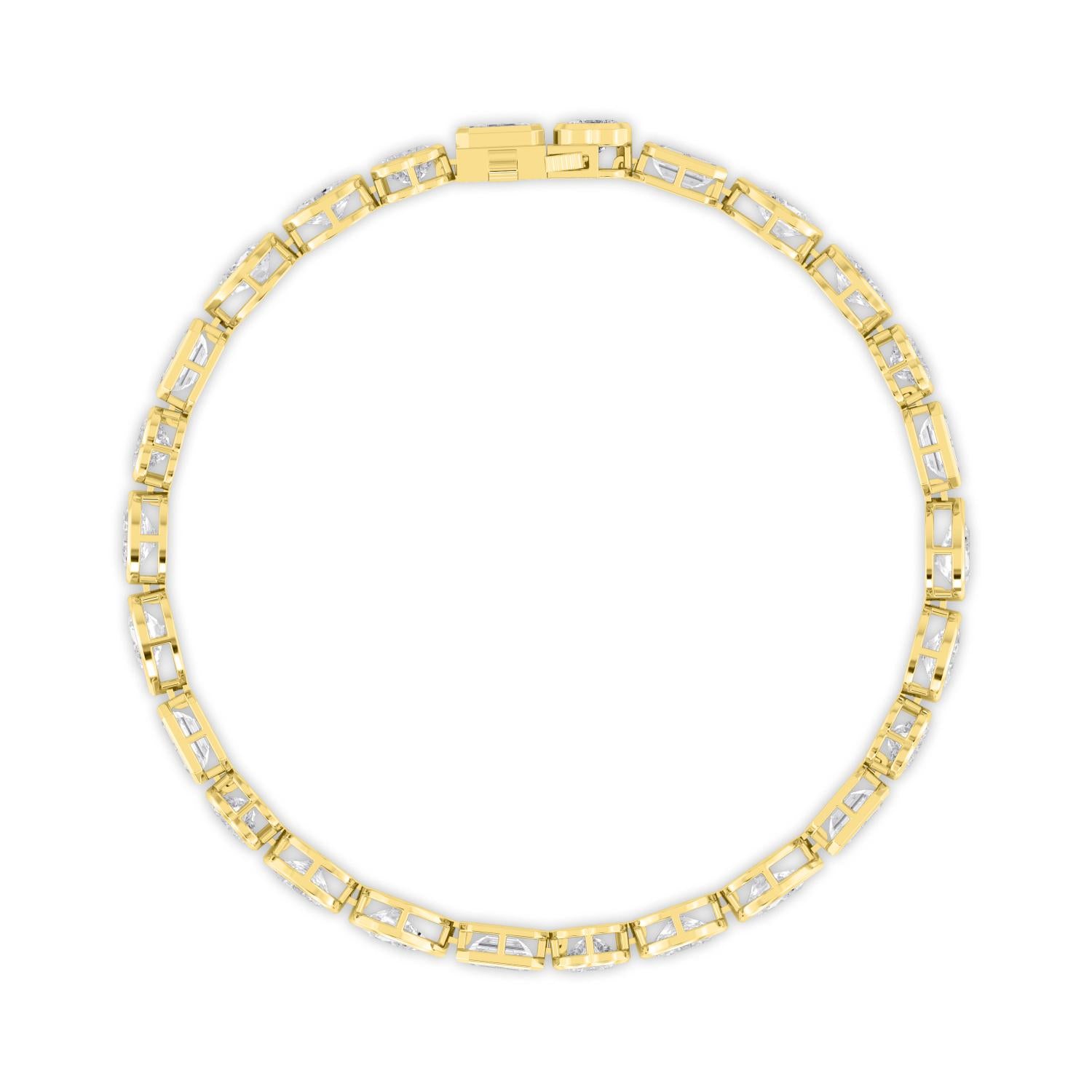 9K Yellow Gold Lab Grown Diamond BRACELET 10.46 ctw SJBR20479MS-10.25CT-7IN