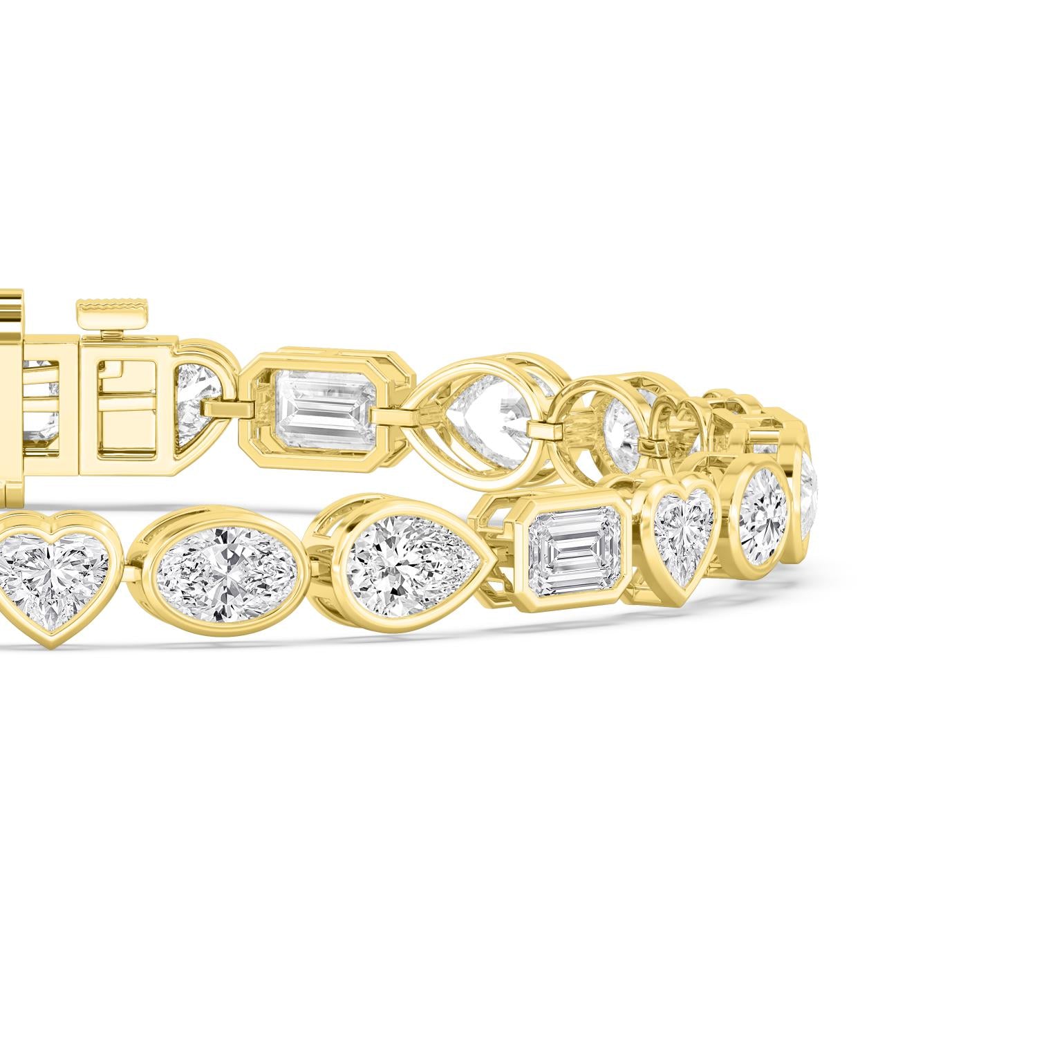 9K Yellow Gold Lab Grown Diamond BRACELET 10.46 ctw SJBR20479MS-10.25CT-7IN