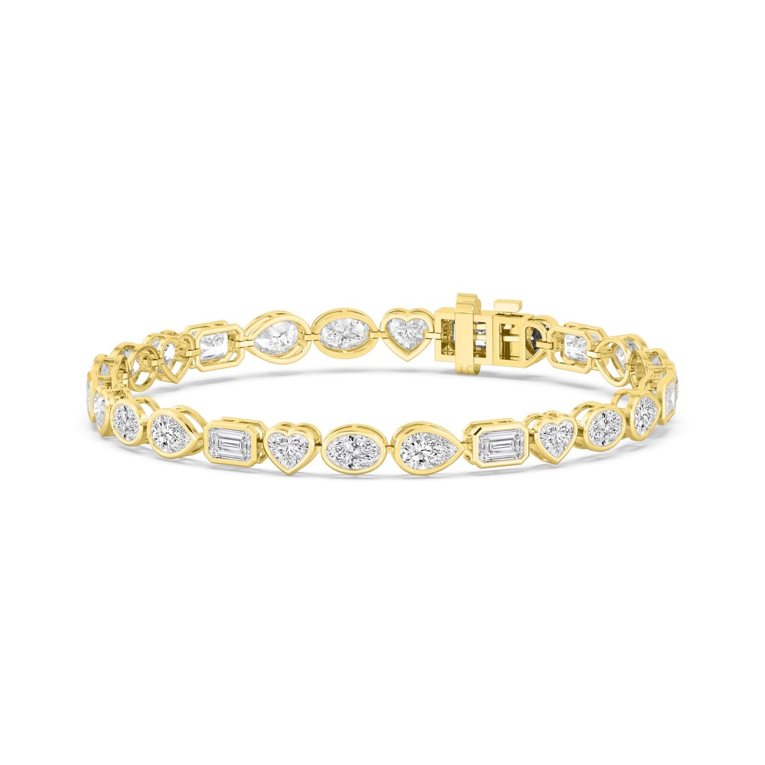 9K Yellow Gold Lab Grown Diamond BRACELET 10.46 ctw SJBR20479MS-10.25CT-7IN